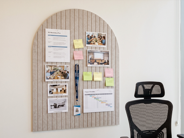 Large Arched Felt Bulletin Board
