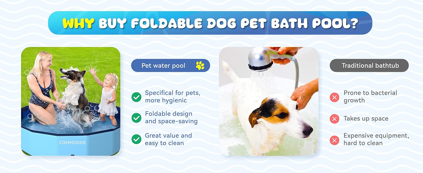 pet bath pool collapsible pool