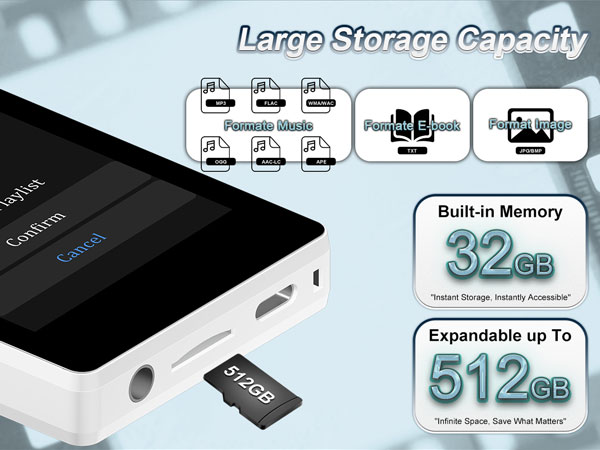 mp3 player with speaker, usb mp3 player, mp3 player no wifi, offline music player