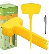 Plant Labels 60Pcs Yuanling for Seedlings Plastic Large Plant Tags T-Type Garden Labels Waterproo...