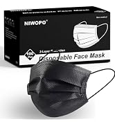 NIWOPO Disposable Face Masks, 100PCS 3 Ply Protection Mask