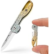 KeyUnity KK05 Mini Titanium Pocket Knife for Everyday Carry- Razor Sharp Folding Blade, Lightweig...