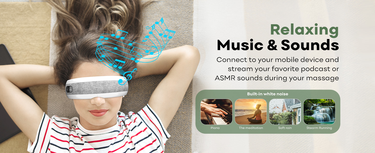 Relaxing Music & Sounds Connect to your mobile device and stream your favorite podcast or ASMR sound
