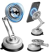 PIEPIE All-Metal Magnetic Car Phone Holder, Premium Silver Long Arm, 360° Rotatable Magnetic Head...