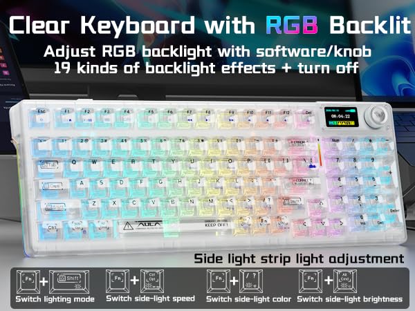 RGB Backlit Creamy Keyboard with number pad