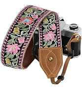 Padwa Lifestyle 2" Wide Classic Crazy Horse Art Cowhide Head Cotton Camera Straps for Photographers