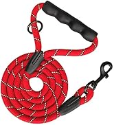 PHOEPET 5 Feet Dog Leash Reflective Heavy Duty Padded Rubber Handle 360° No Tangles for Small Med...