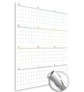 Large Wall Calendar Undated (39 x 27 inches) – Double-Sided Dry Erase Wall Calendar Yearly & Week...