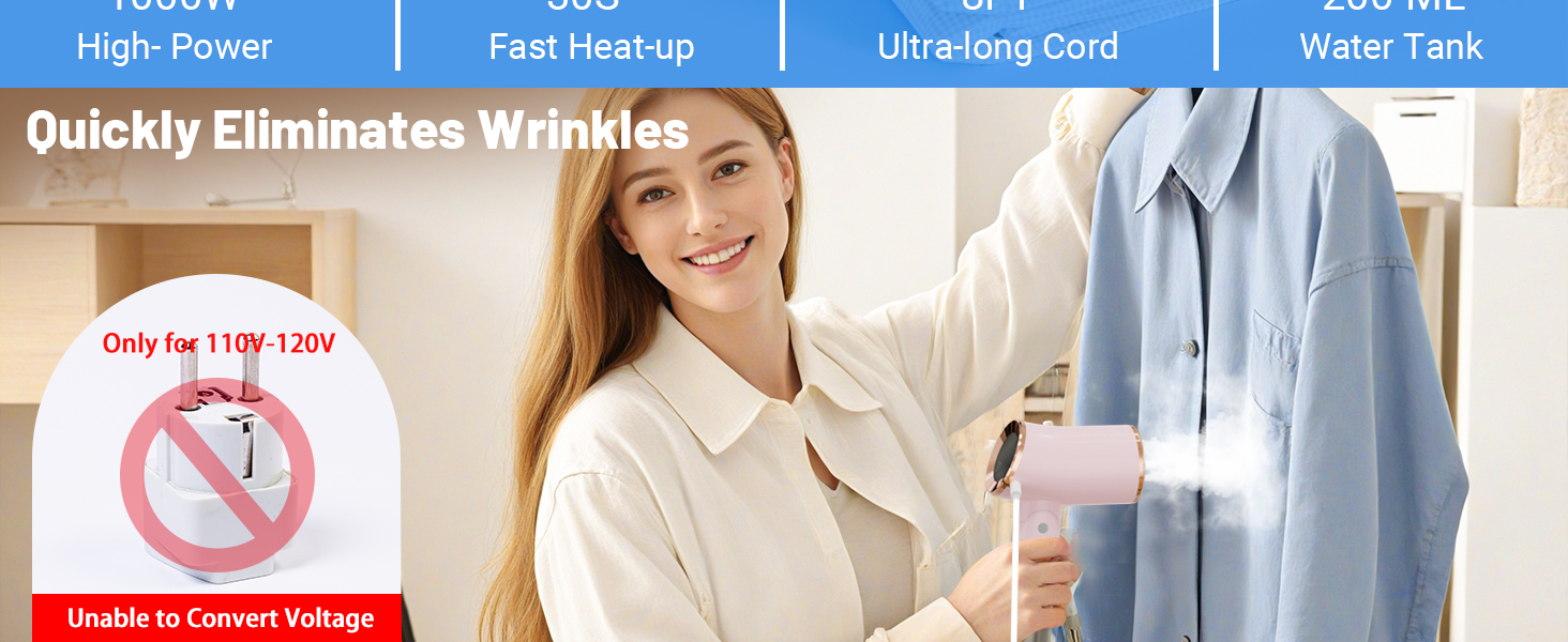 Foldable Travel Sized Steamer for Clothes