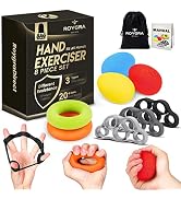 roygra Hand Exerciser, Finger Strengthener, Different Resistance Kit - 8 Pack