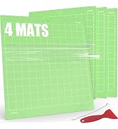 Lzerking Cutting Mat 4 Pack Accessories and Supplies Standard Replacement Green Cut Pads Cricket ...
