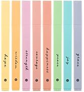 DiverseBee Bible Highlighters with Soft Chisel Tip, 8 Pack Assorted Colors Pens No Bleed, Quick D...
