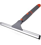 All Purpose 2 Pack 10" Shower Squeegee, Rubber Window Squeegee Soft Wiper Blade, Safe to Clean Sh...
