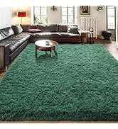 Ailyei 8x10 Large Area Rugs for Living Room, Ultra Soft Green Big Shag Rug for Bedroom Nursery, M...