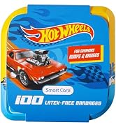 Hot Wheels Smart Care Bandage Kit, Bandaids for Kids, Ideal for Boys, Infants and Children, Latex...