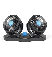 12V Car Fans, XOOL Cooling Air Fan Powerful Dashboard Electric Car Fan Cigarette Lighter Low Nois...