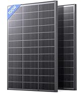 Callsun N-Type 16BB Mini 200 Watt Solar Panel, 2Pcs Compact 12V 100W Solar Panel, 25% High Effici...