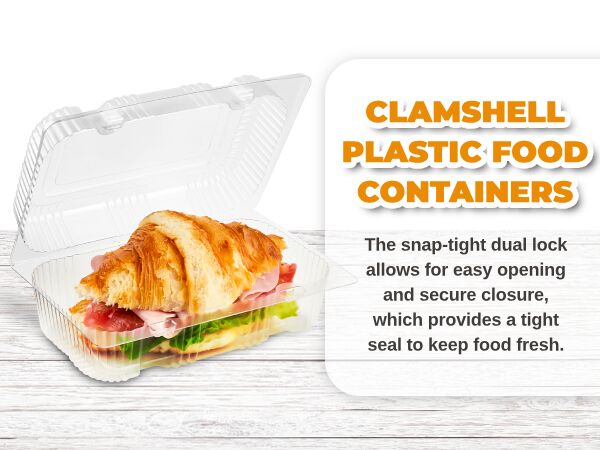 clear hinged food containers
