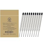 MengRan 3.9'' Ballpoint Ink Pen Refills for Click Pens,1mm Medium Tip,Compatible with Parker Pen ...
