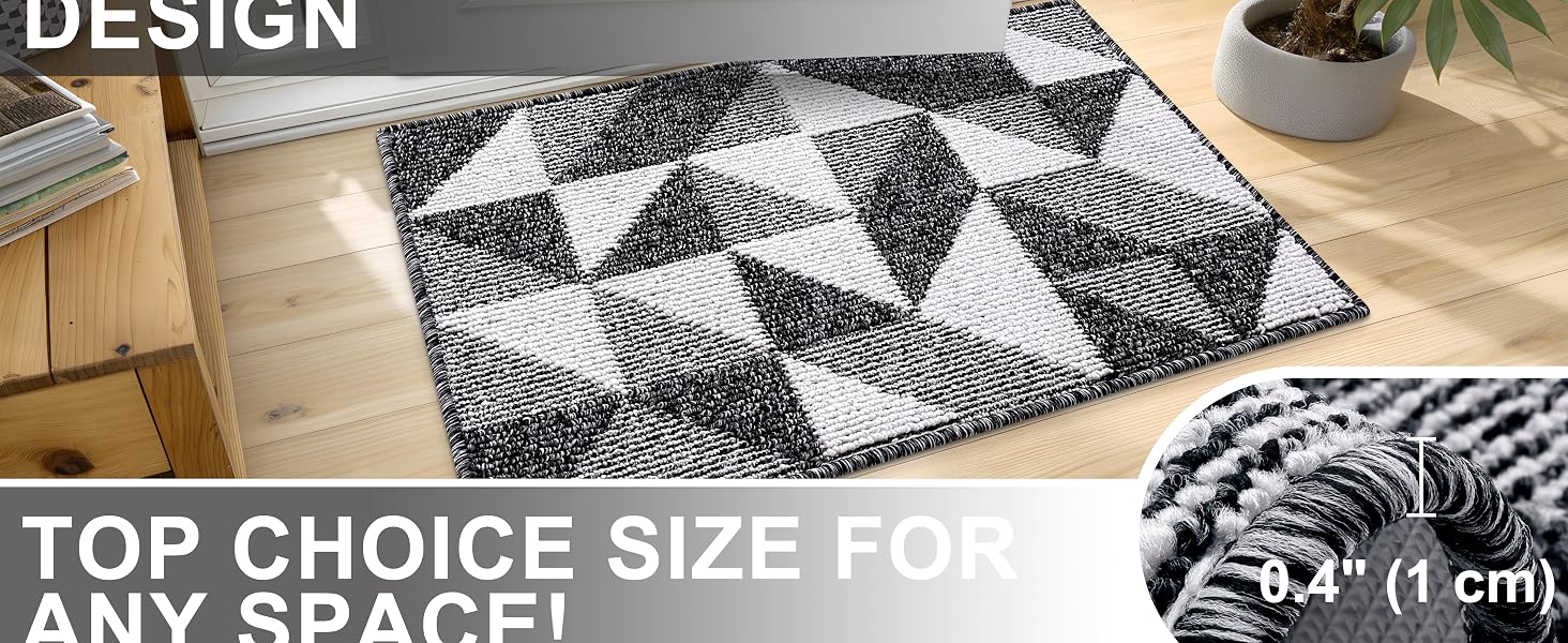 OLANLY Geometric Door Mat