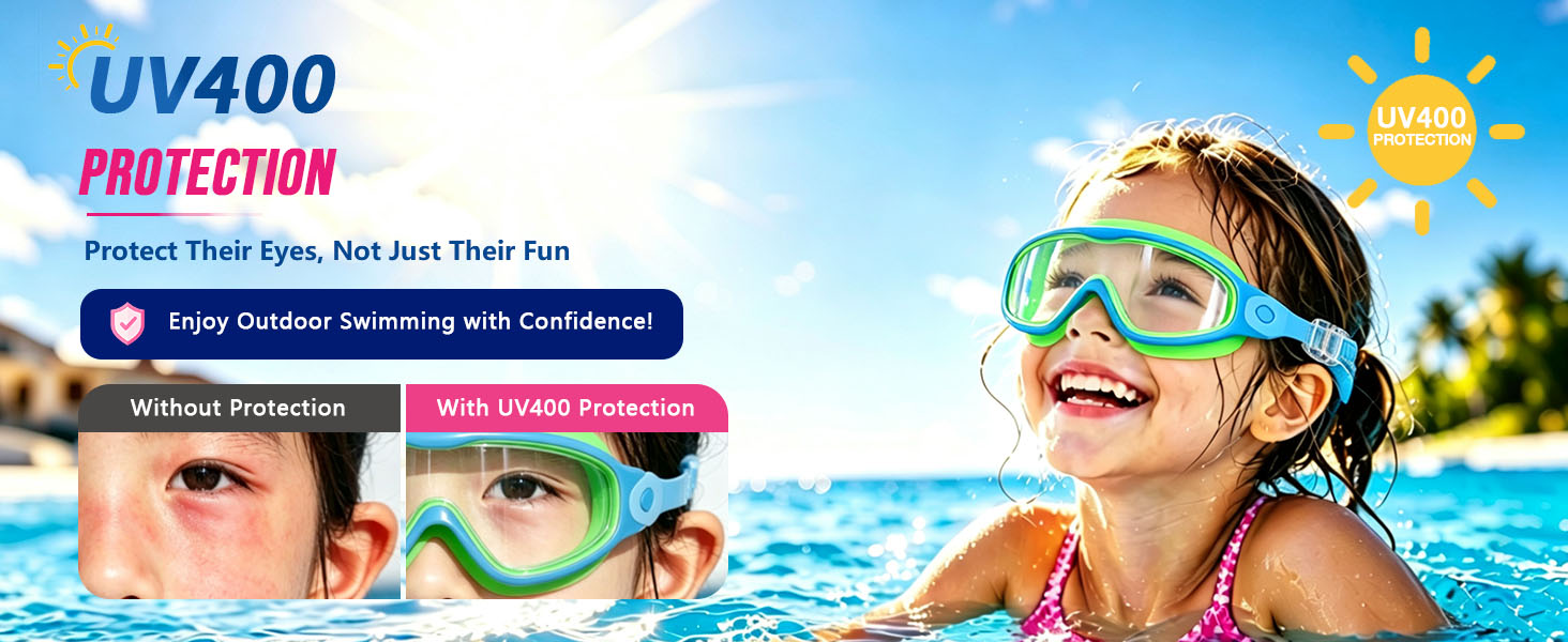 uv protection swim goggles beach swim goggles