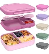 Caperci Stackable Bento Lunch Box for Adult & Teens - Reinforced Leak-Proof Lunch Container 4-Com...