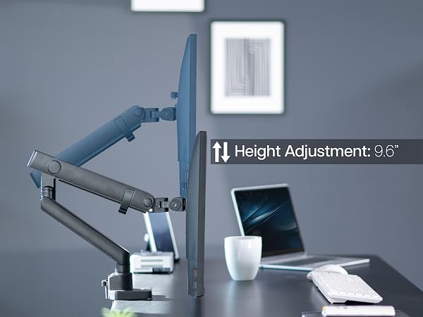 mechanical arm mount height adjustment