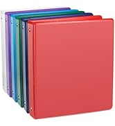 Comix 3 Ring Binder 1 inch with Clear View Cover, 1" View Binder Holds 200 Sheets of US Letter Si...