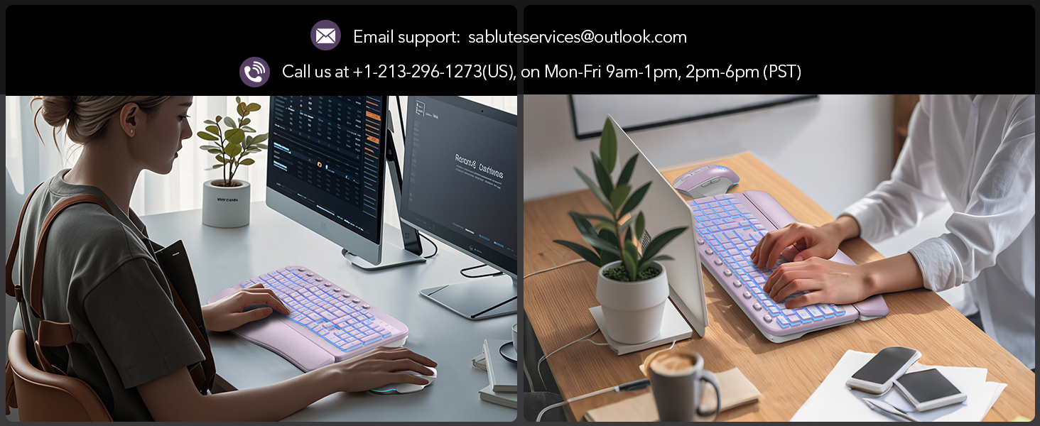 wave ergonomic keyboard and mouse combo