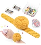 UzecPk Wrist Pin Cushions for Sewing, 200PCS Sewing Pin Cushion, Wrist Pin Cushion Finger Ring Pi...