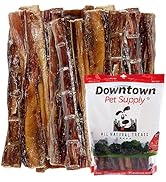 Downtown Pet Supply USA Sourced Bully Sticks for Dogs - Grass-fed Beef Chews, Low-Odor & Rawhide-...