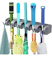 YouOKLight Broom holder wall mount, mop and broom hanger wall mount garden tool organizers storag...