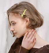 KKJOY Personalized Name Hair Clip Stainless Steel Customize Letter Nameplate Hair Pin Barrette Ha...