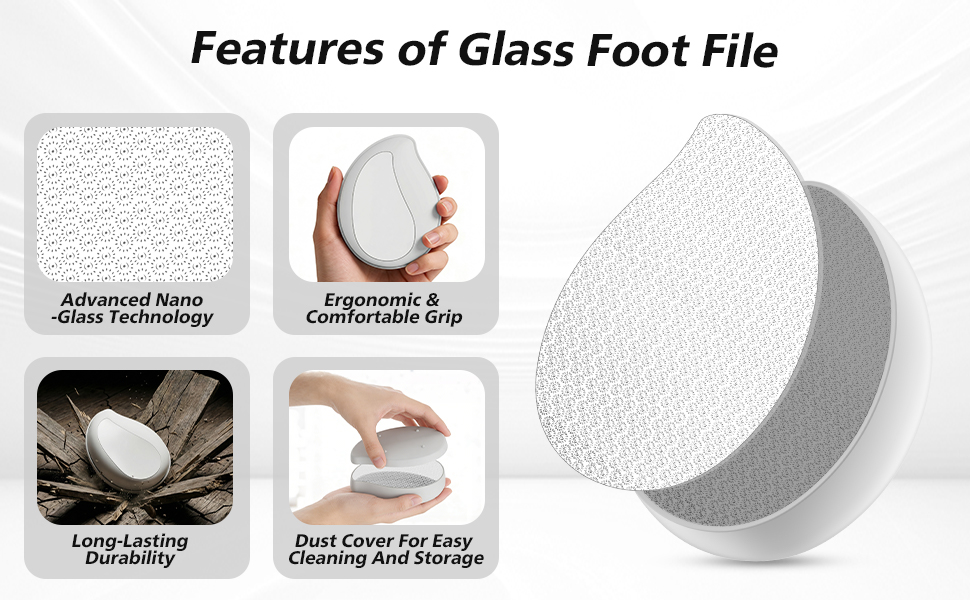 foot file callus remover for feet glass foot scraper scrubber dead skin removal for cracked heels