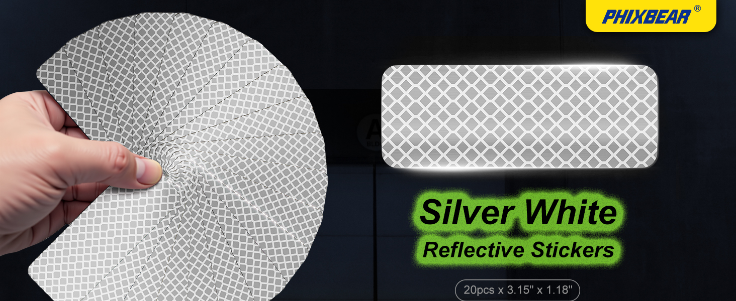 Silver White Reflective Stickers Made of 3M DG3