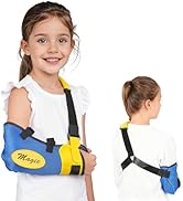 Arm Sling Shoulder Injury Brace for Kids, Adjustable Kids Arm Sling Shoulder Immobilizer with T-s...