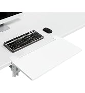 BONTEC Ergonomics Desk Extender Tray, 20x9.5 Inch Table Mount Arm Rest Shelf, 90° Foldable Keyboa...