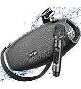 W-KING Portable Loud Bluetooth Speakers with Wireless Microphone, 70W Portable Outdoor Speakers B...