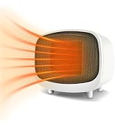 Metkiio Desk Heater– Portable Mini Heater for Home and Office – Small Space Heater with Overheati...