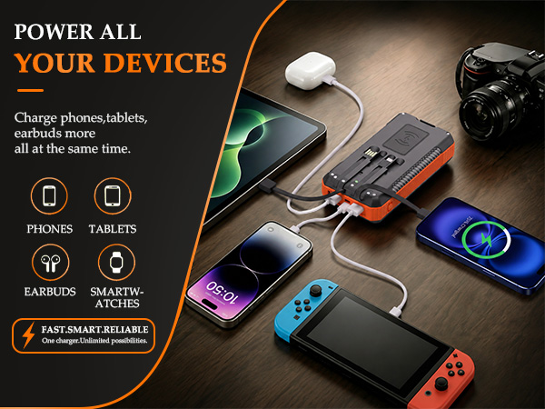 A power bank that can charge multiple devices at the same time