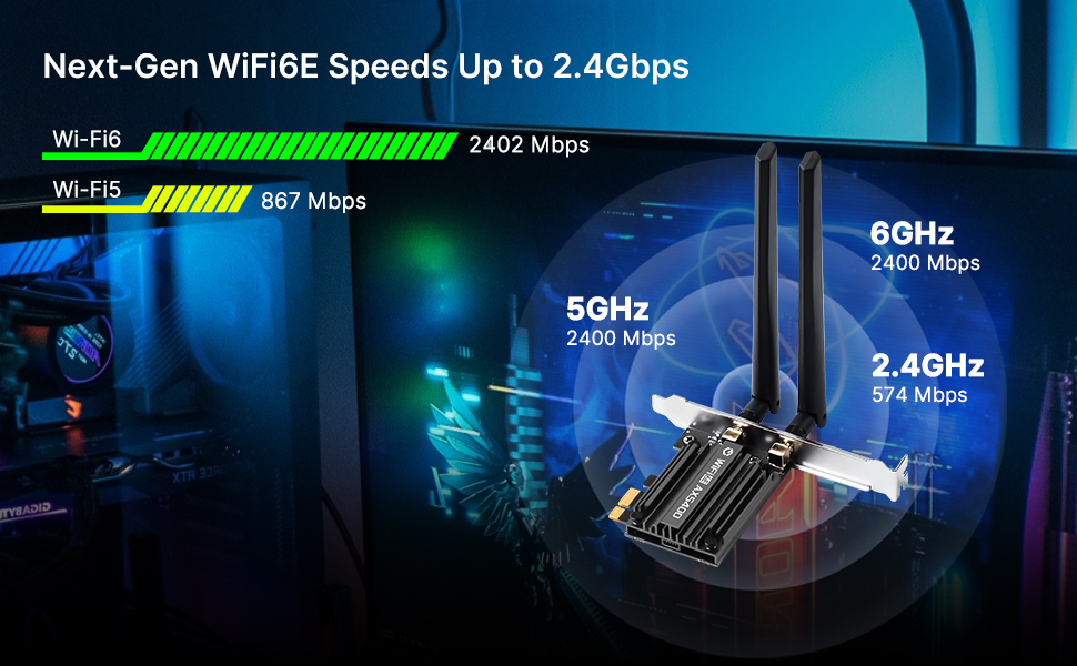 AX5400 WiFi 6E PCIe WiFi Card