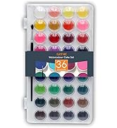 Artme Watercolour Paint Cakes 36 Assorted Vibrant Colours with an Artist Brush - Artist Palettes ...