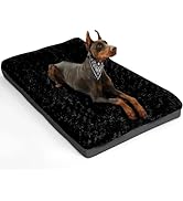 POCBLUE Deluxe Washable Dog Bed for Large Dogs Dog Crate Mat 36 Inch Comfy Fluffy Kennel Pad Anti...