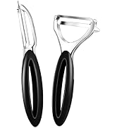 Potato Peeler Set, 2 Pack Y Peeler & Straight Peeler, Upgraded Ergonomic Easy-Grip Handle, Ultra ...