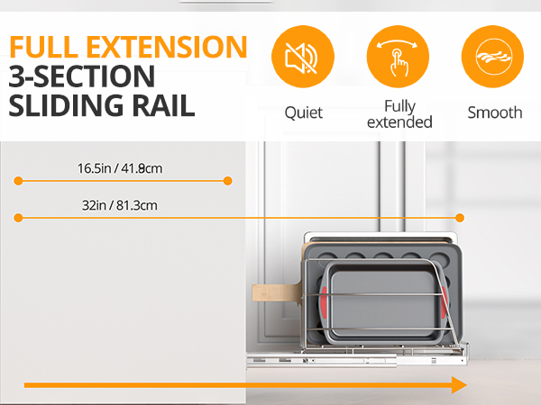 Sliding Rack for Bakeware & Trays