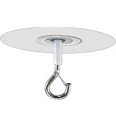 Dwuww Transparent Adhesive Ceiling Hook - Weight-Bearing Stick-On Hook with Safety Clasp, Water R...