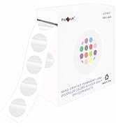 PARLAIM 0.5 inch Round Clear Circle Dot Sticker, 1000pcs Transparent Adhesive Label for Envelope,...