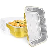 EUSOAR Aluminum Pans with Lids, 12pack 74oz Small Disposable Foil Loaf Cake Food Storage Pans,Cat...