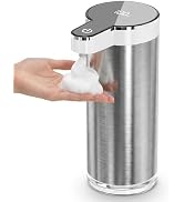 Automatic Foaming Soap Dispenser Touchless, Stainless Steel Hand Soap Dispenser, USB Rechargeable...