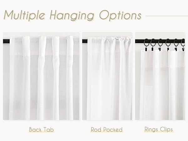 back tab curtains